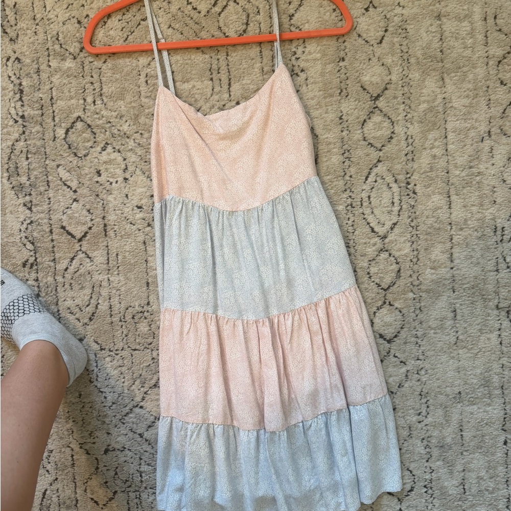 Charming Pink and Blue Dress